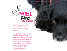 Tablet Screenshot of perfectpawsdoggrooming.co.uk